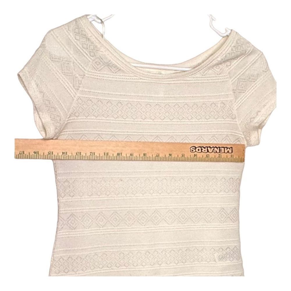 H&M short sleeve lightweight sweater cream women’s size small - Picture 8 of 9